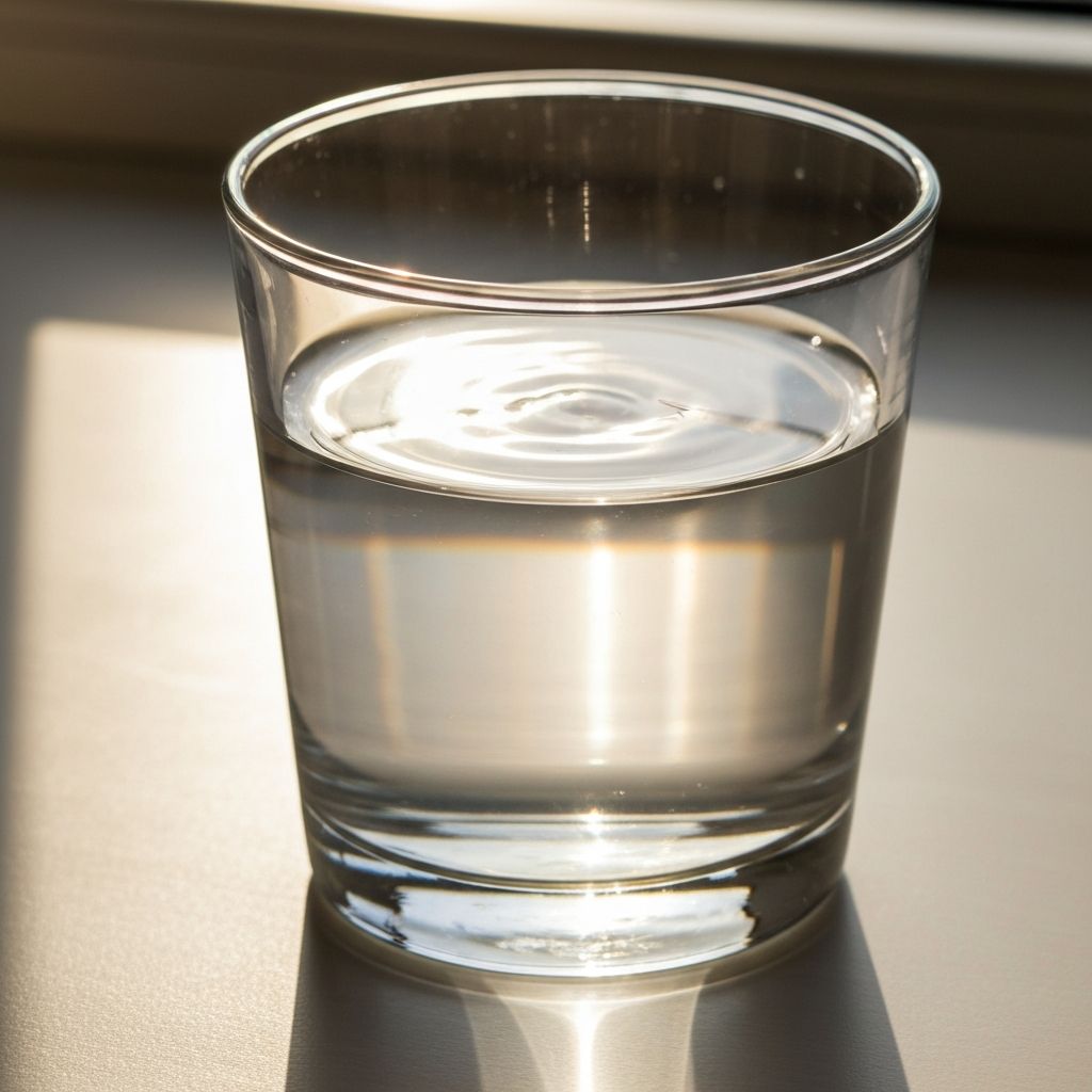 Glass of clear water